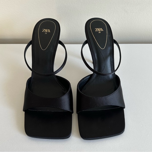 Zara NEW Square Toe Mule Sandals - Picture 2 of 5